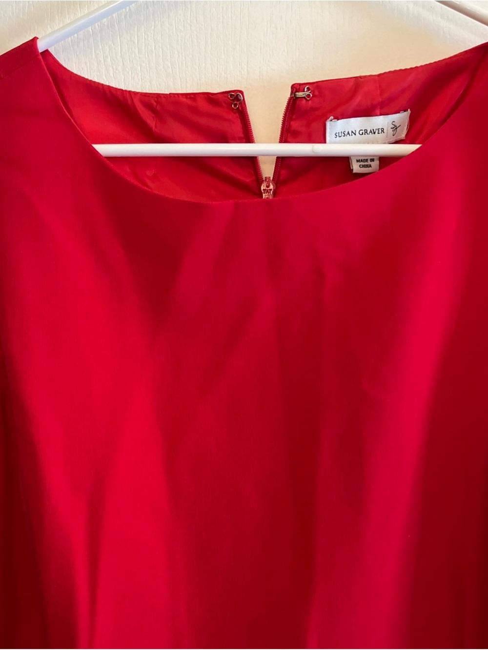 Susan‎ Graver Vibrant Red Boatneck Shell